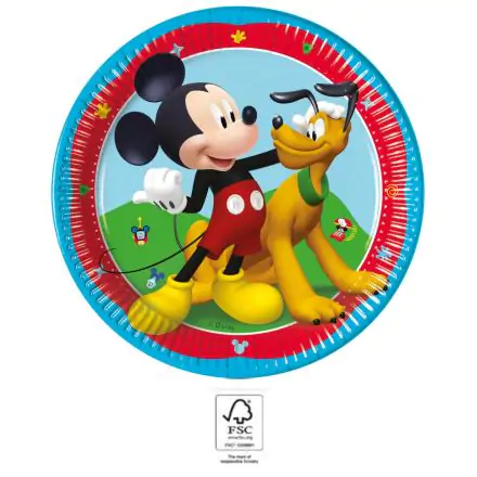 Disney Mickey Rock the House papírtányér 8 db-os 20 cm FSC termékfotó