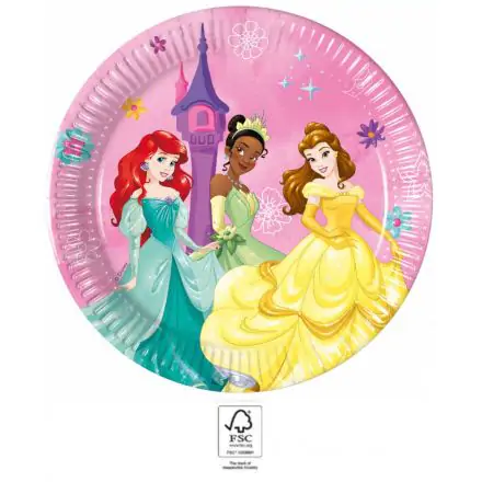Disney Princess Live your Story, Disney Hercegnők papírtányér 8 db-os 20 cm FSC termékfotó