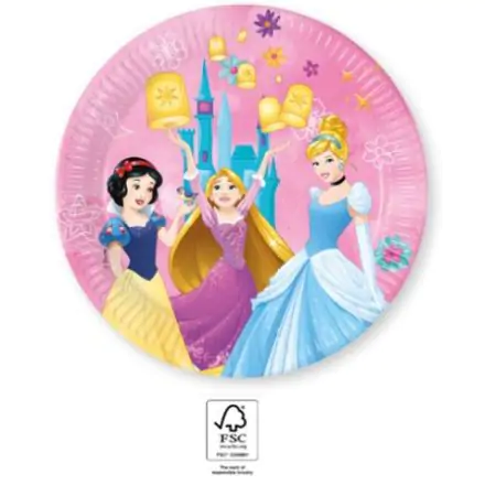 Disney Princess Live your Story, Disney Hercegnők papírtányér 8 db-os 23 cm FSC termékfotó
