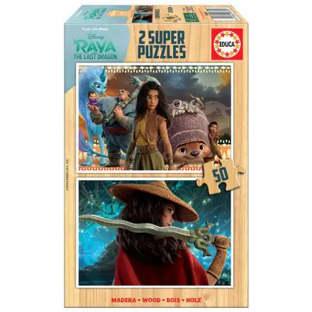 Disney Raya and the Last Dragon fa puzzle 2x50db-os termékfotó