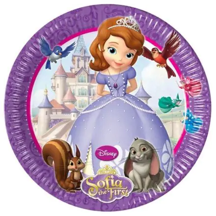 Disney Sofia the First, Szófia Papírtányér 8 db-os 23 cm termékfotó
