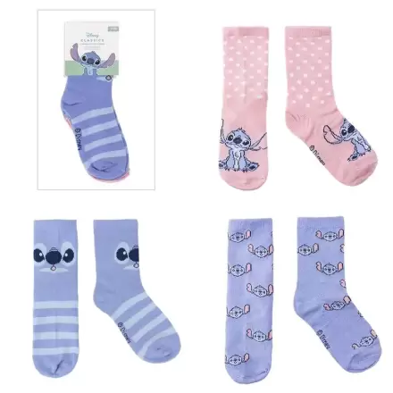 Disney Stitch 3 db-os gyerek/női zokni csomag termékfotója