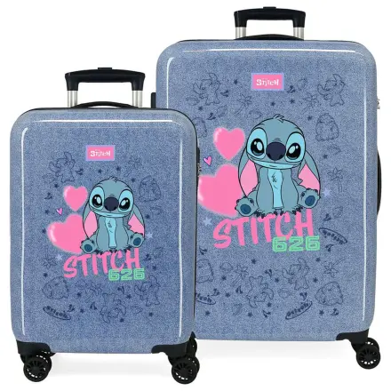 Disney Stitch Hearts ABS 2 db-os táska bőrönd csomag 55 és 65cm termékfotó
