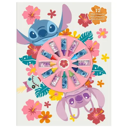 Disney Stitch jegyzetfüzet + 12 mini zsírkréta termékfotó