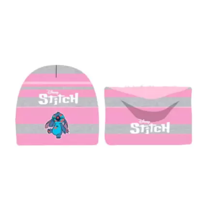 Disney Stitch pink gyerek sapka, sál szett termékfotó