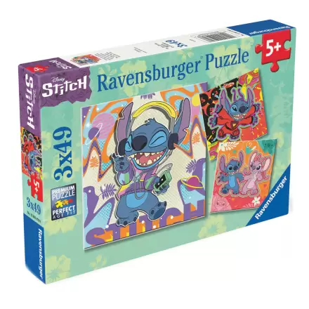 Disney Stitch puzzle 3x39db-os termékfotó