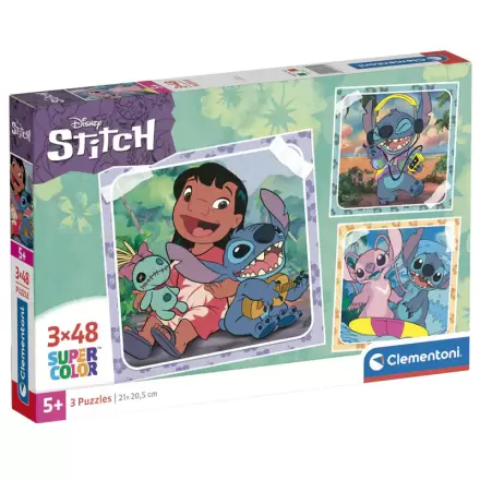 Disney Stitch puzzle 3x48pcs termékfotója