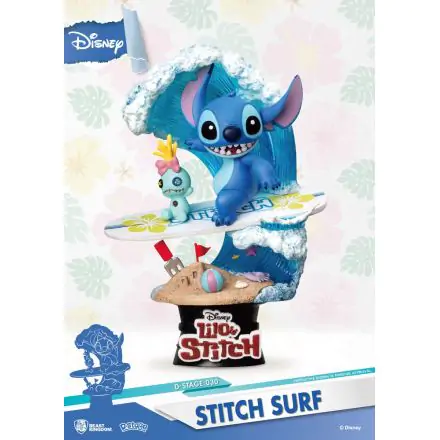 Disney Summer Series D-Stage Stitch Surf PVC Dioráma szobor 15 cm termékfotója