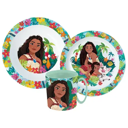 Disney Vaiana Lagoon étkészlet, micro műanyag szett bögrével  termékfotó