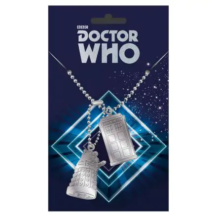 Doctor Who Tardis és Dalek dögcédula termékfotó