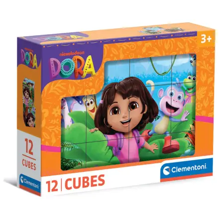 Dora the Explorer kocka puzzle 12db-os termékfotó