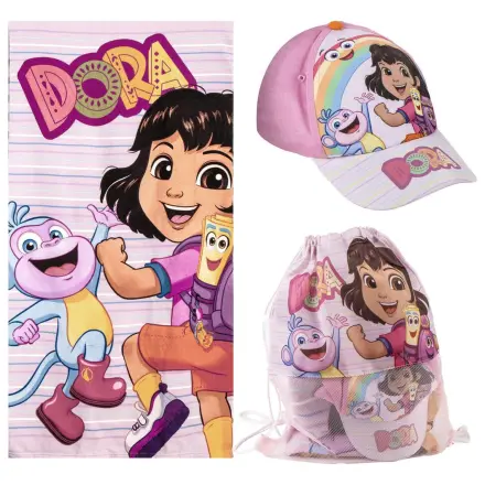 Dora the Explorer törölköző + táska + sapka csomag termékfotó