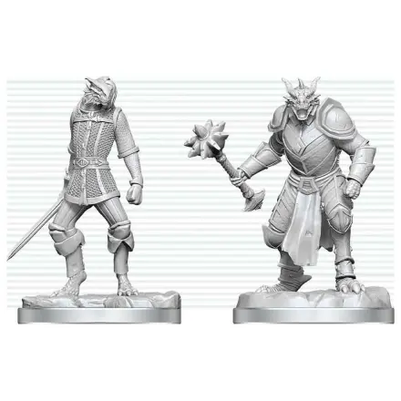 Dungeons & Dragons Nolzur's Marvelous Miniatures Unpainted Miniature Dragonborn Paladin & Dragonborn Squire 14 cm termékfotó