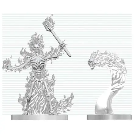 Dungeons & Dragons Nolzur's Marvelous Miniatures Unpainted Miniature Flaming Skeleton & Flameskull 14 cm termékfotó