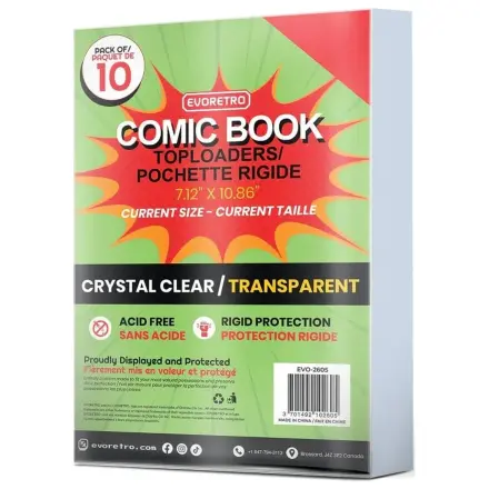 Evoretro Comics Topload Holder Current 10 db-os képregény védotok csomag  termékfotó