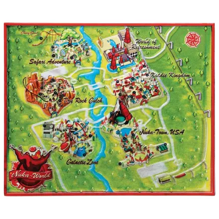 Fallout replika Metal Map Nuka-World Limitált kiadás 16 x 13 cm termékfotó