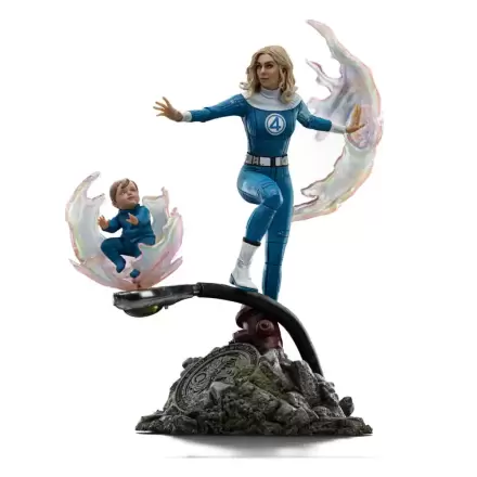 Fantastic Four Art Scale 1/10 Invisible Woman and Franklin szobor figura 28 cm termékfotó