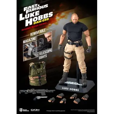 Fast & Furious Dynamic 8ction Heroes 1/9 Luke Hobbs akciófigura 21 cm termékfotója