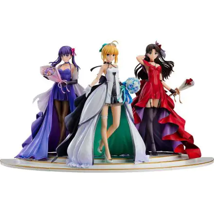 Fate/Stay Night 1/7 Saber, Rin Tohsaka and Sakura Matou 15th Celebration Dress Ver. PVC szobor figurák termékfotó