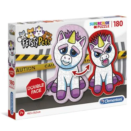 Feisty Pets Egyszarvú Shaped dupla Face puzzle 180db-os termékfotó