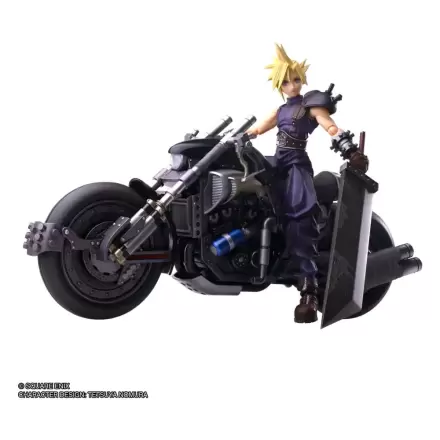 Final Fantasy VII Bring Arts Cloud Strife & Hardy-Daytona akciófigura és jármű 15 cm termékfotója