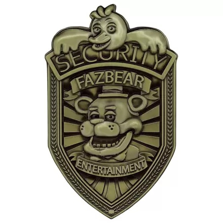 Five Nights at Freddy´s Security Badge Antique Brass Edition replika  termékfotó
