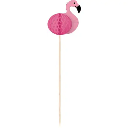Flamingó koktél díszítő pálca 10 db-os termékfotó