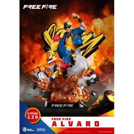 Free Fire Diorama Stage Alvaro szobor figura 15 cm termékfotó