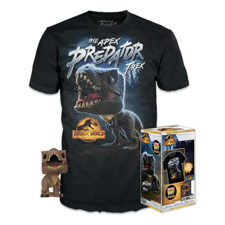 Funko Pocket POP! figura és gyerek póló csomag Jurassic World T-Rex termékfotó
