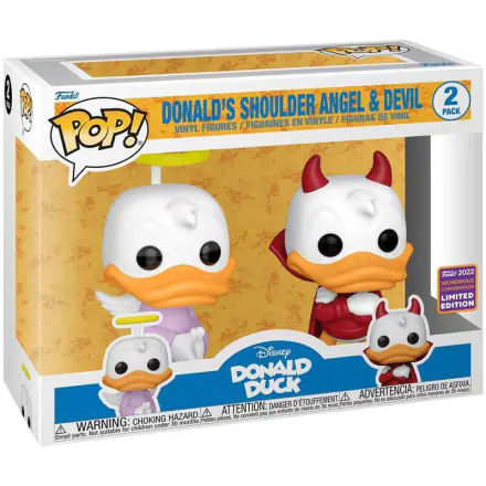 Funko POP 2 db-os Disney Donald Duck - Donald Angel & Devil Exkluzív termékfotója