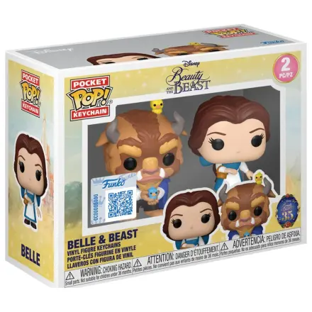 Funko POP 2 db-os kulcstartó csomag Beauty And The Beast Belle & Beast termékfotó