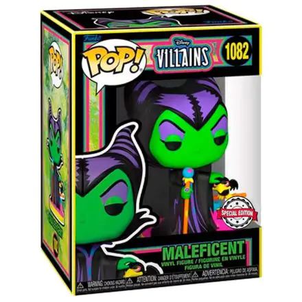 Funko POP figura Disney Villains Maleficent Black Light Exkluzív termékfotója