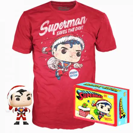 Funko POP figura és póló csomag Back DC Comics Superman Exclusive Flocked termékfotója