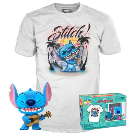 Funko POP figura és póló csomag Disney Stitch Ukelele Exkluzív termékfotója