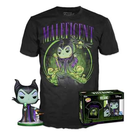 Funko POP! figura és póló csomag Disney Villains: Maleficent termékfotója