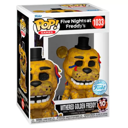 Funko POP figura Five Night at Freddys Withered Golden Freddy Exkluzív termékfotója