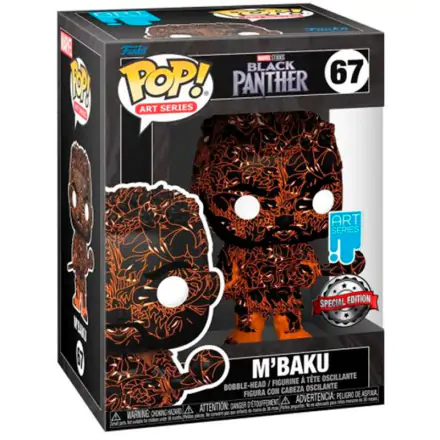 Funko POP figura Marvel Black Panther M Baku Artist + Case Exkluzív termékfotója