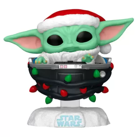 Funko POP figura Star Wars Grogu with Santa Hat in Pram termékfotója