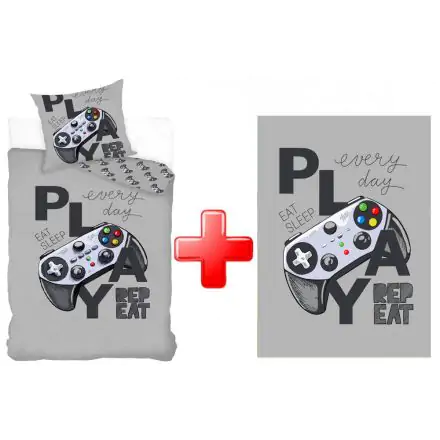 Gamer ágyneműhuzat és polár takaró szett termékfotó