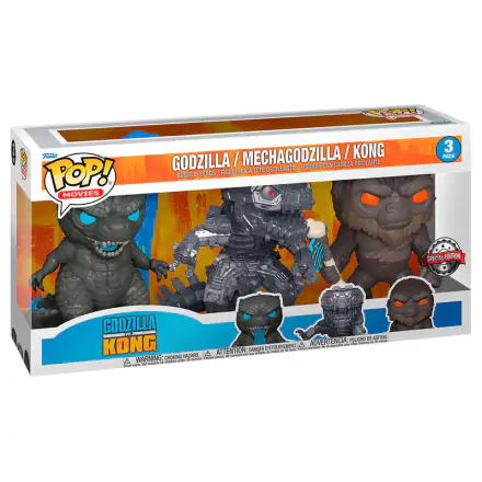 Godzilla vs Kong Pop! Vinyl - 3 Pack with MechaGodzilla Funko POP 3 db-os figura csomag termékfotó