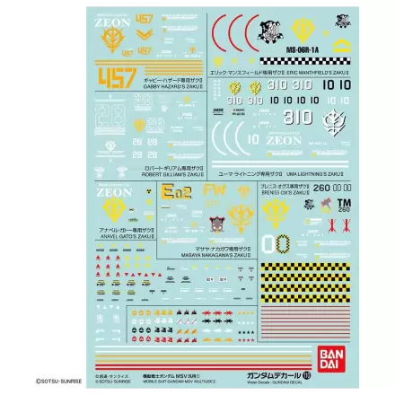 Gundam Decal 110 MSV Multiuse 1 modell készlet kiegészítő matrica csomag termékfotó