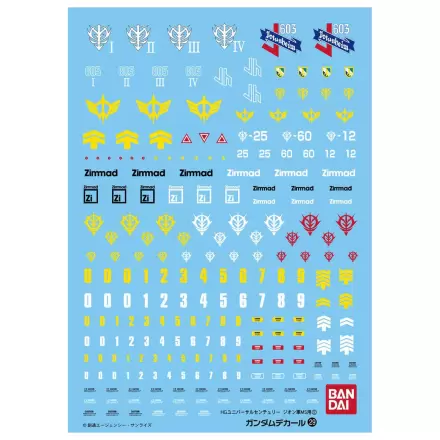 Gundam Decal 29 HGUC Zeon MS 2 modell készlet kiegészítő matrica csomag termékfotó