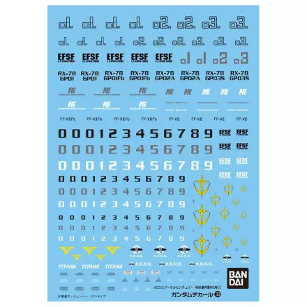 Gundam Decal 30 HGUC Earth Federation 1 modell készlet kiegészítő matrica csomag termékfotó