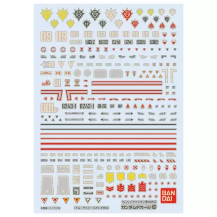 Gundam Decal 38 HGUC Zeon 3 modell készlet kiegészítő matrica csomag termékfotó