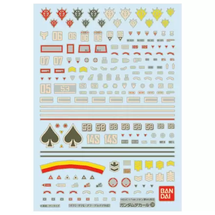 Gundam Decal 39 HGUC Zeon 4 modell készlet kiegészítő matrica csomag termékfotó