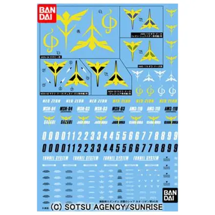 Gundam Gundam Decal 072 Char's Counterattack Zeon kiegészítő csomag termékfotó