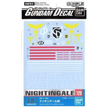 Gundam Gundam Decal 129 HG 1/144 Nightingale modell készlet kiegészítő termékfotó