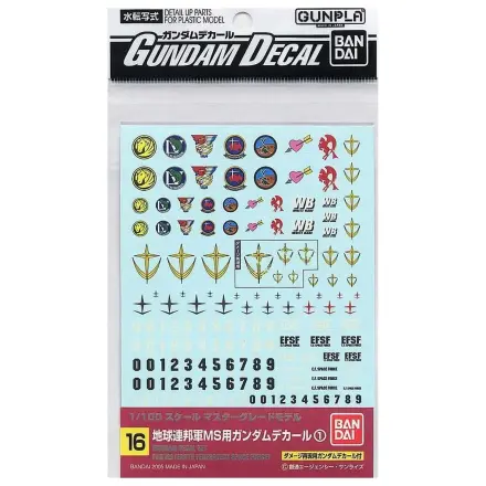 GUNDAM Gundam Decal 16 MG Multiuse Federation modell készlet kiegészítő csomag termékfotó