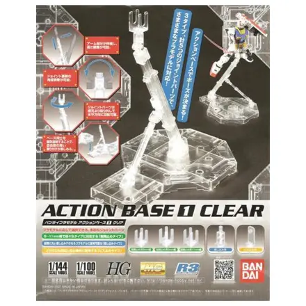 GUNDAM Model Kit ACTION BASE 1 CLEAR modell figura állvány termékfotó