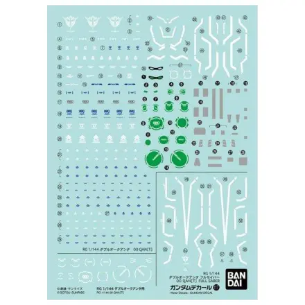 GUNDAM RG 1/144 Decal 117 00 Qan[T] modell készlet kiegészítő csomag termékfotó